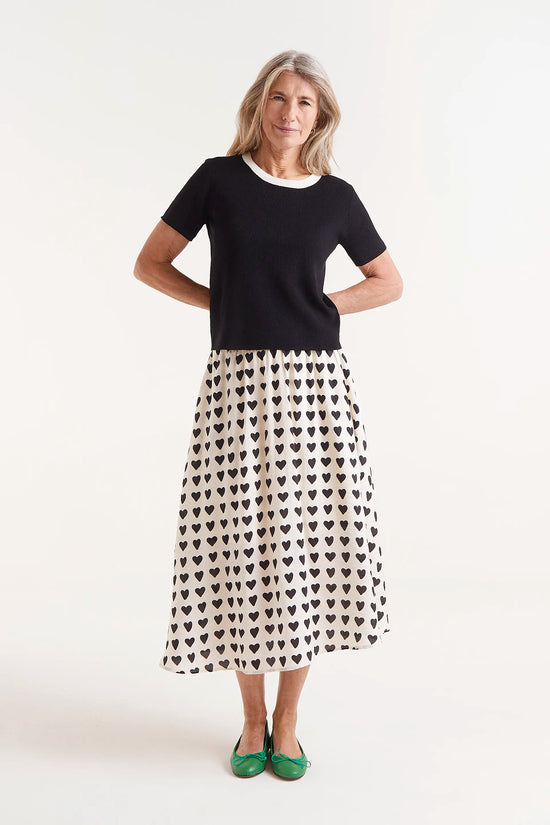 Compania Fantastica Top Punto Manga Corta Negro