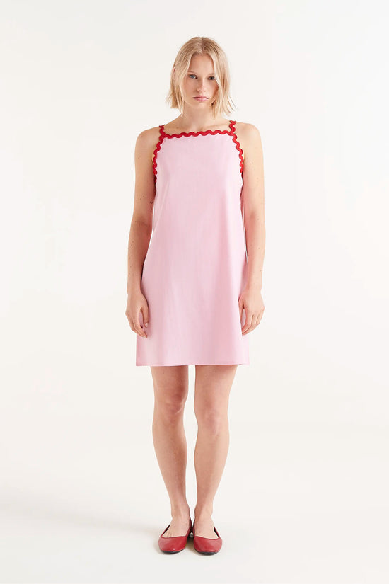 Compania fantastica Vestido corto picunela rosa
