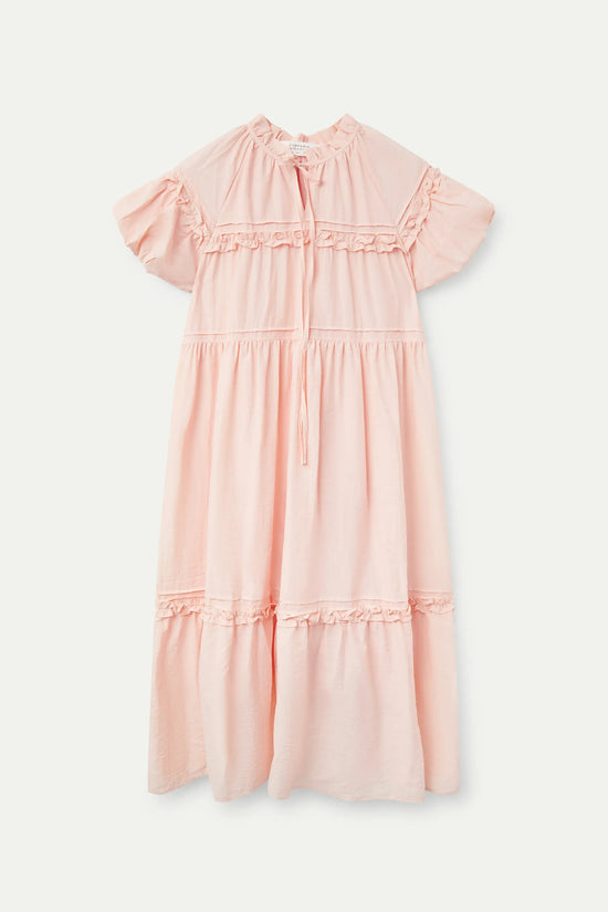 Compania Fantastica Vestido Largo Manga Corta Rosa