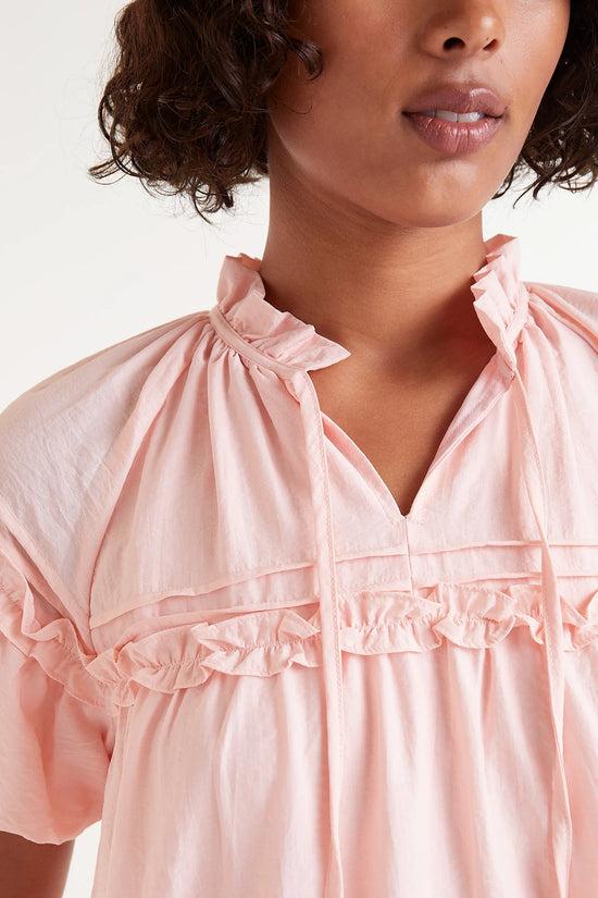 Compania Fantastica Vestido Largo Manga Corta Rosa