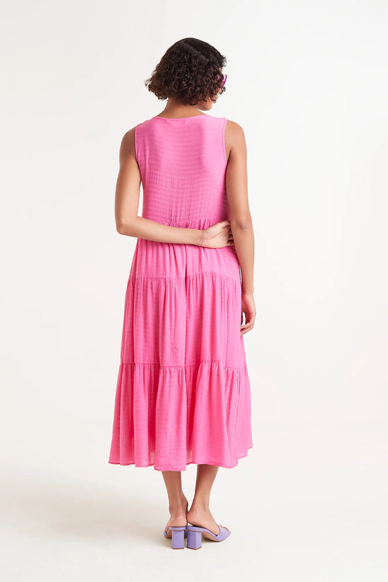 Compania Fantastica Vestido Midi Fluido Rosa