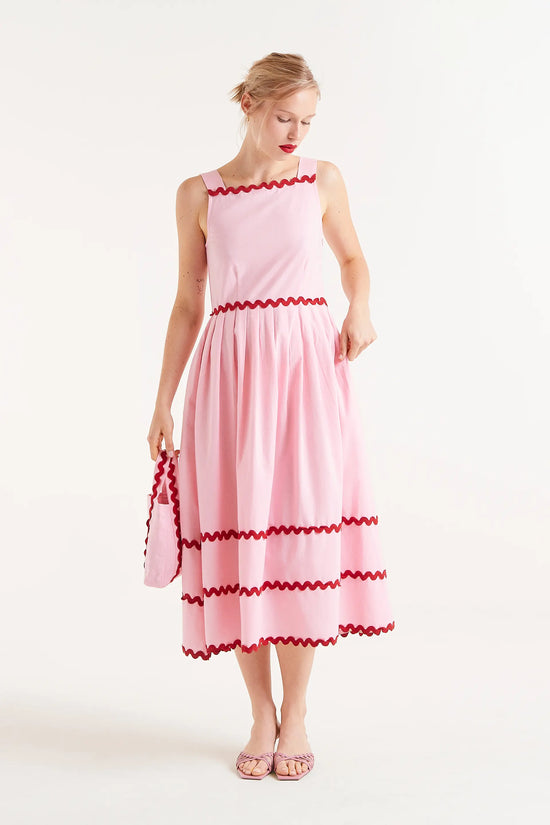 Compania fantastica Vestido midi picunela rosa