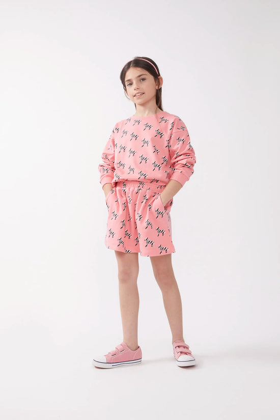 Compania fantastica Falda corta de niña estampado Safari