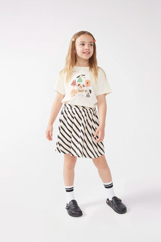 Compania fantastica Falda corta de niña rayas Piano