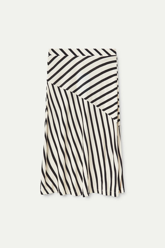 Compania Fantastica Falda Midi Estampado De Rayas Piano