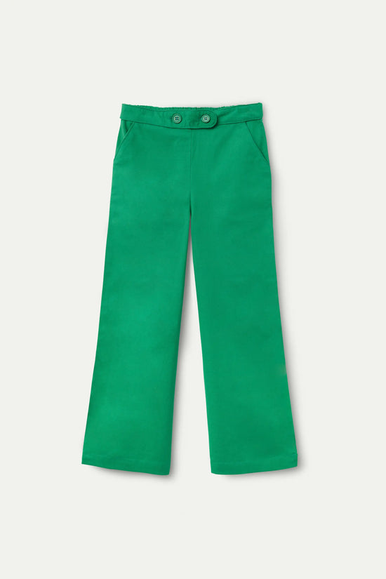 Compania Fantastica Pantalón De Niña Recto Botones Verde