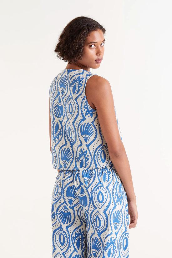 Compania Fantastica Top Sin Mangas Estampado Aquaria