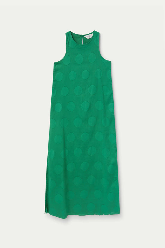 Compania Fantastica Vestido Largo Estampado Círculos Verde