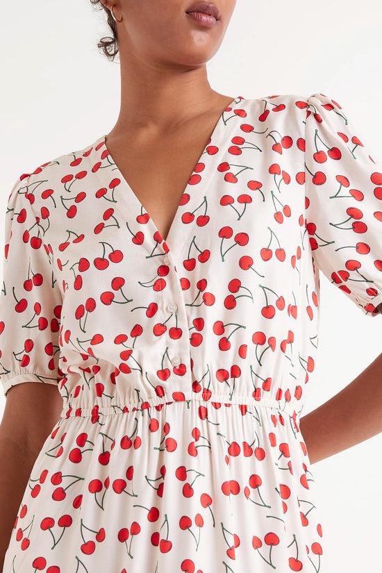 Compania fantastica Vestido midi estampado de cerezas