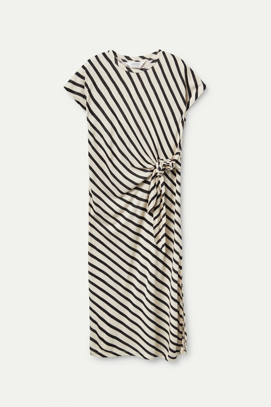 Compania Fantastica Vestido Midi Estampado Rayas Piano