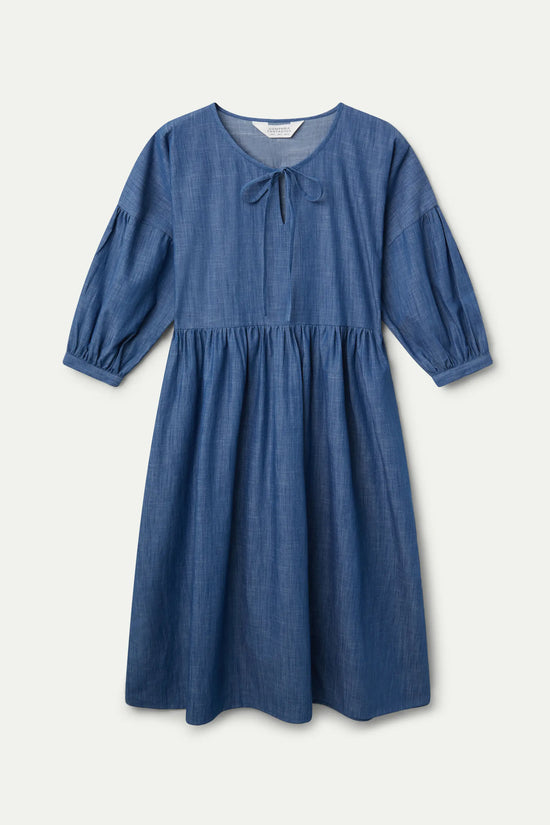 Compania Fantastica Vestido Midi Vaquero Manga Larga