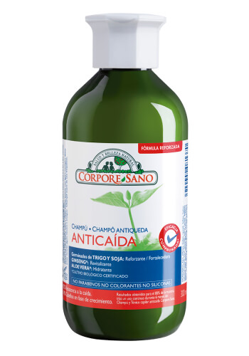 Corpore sano Champú Anticaída Germen de Trigo y Soja Ginseng y Aloe Vera