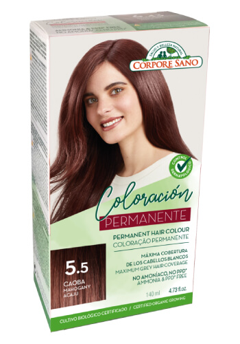 Corpore sano Coloración Permanente 5.5 Caoba Sésamo y Keratina Vegetal