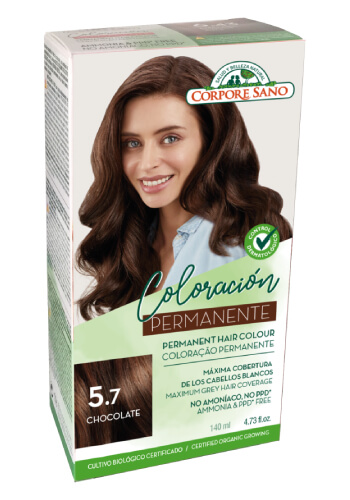 Corpore sano Coloración Permanente 5.7 Chocolate Sésamo y Keratina Vegetal
