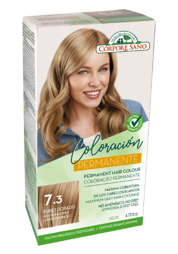 Corpore sano Coloración Permanente 7.3 Rubio dorado con Sésamo y Keratina Vegetal