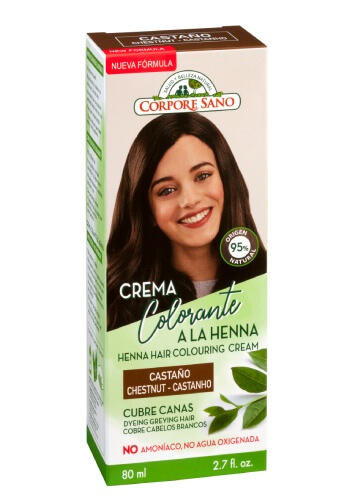 Corpore sano Crema Colorante Castaño con Henna Jojoba y Aloe Vera