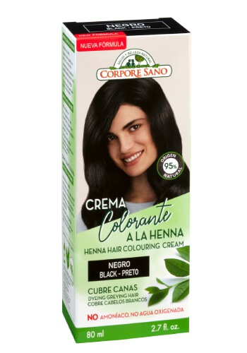 Corpore sano Crema Colorante Negro con Henna Jojoba y Aloe Vera