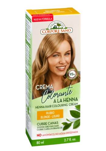 Corpore sano Crema Colorante Rubio con Henna Jojoba y Aloe Vera