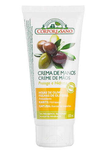 Corpore sano Crema de Manos Protege e Hidrata Hojas Olivo Manteca de Karité y Gayuba