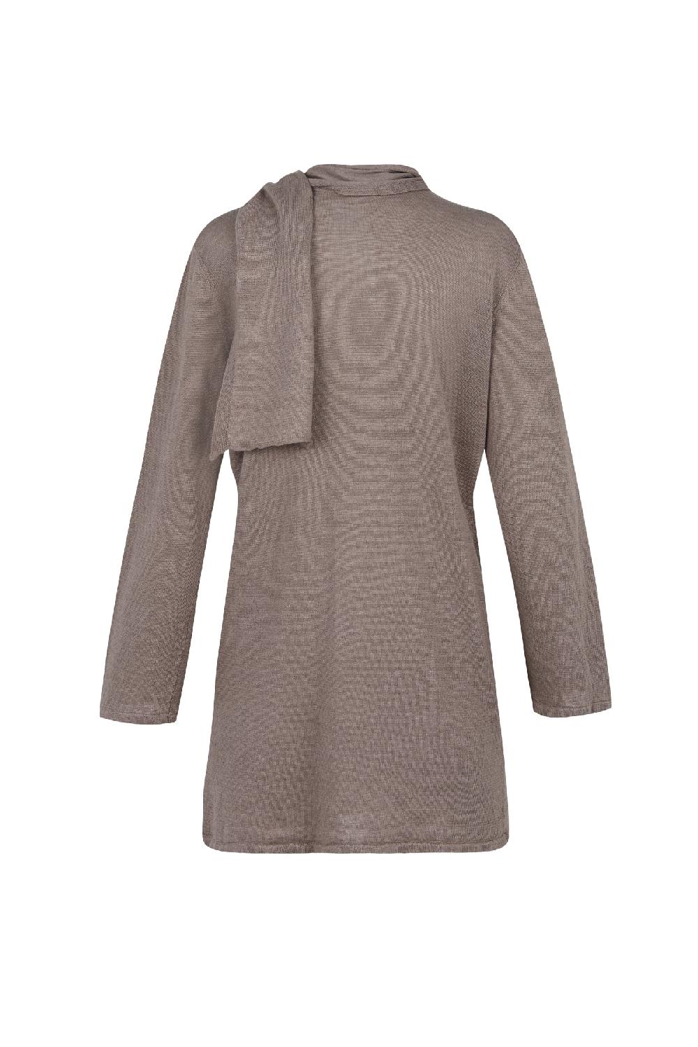 Cortana Botanica Top Envolvente En Punto De Lino Visón