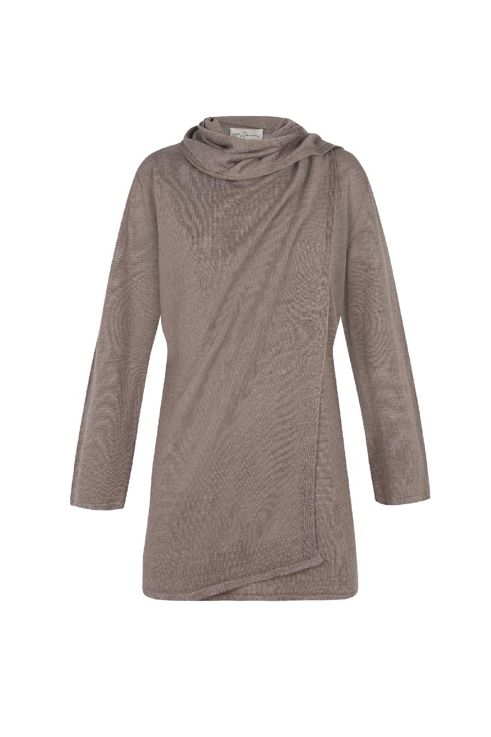 Cortana Botanica top envolvente en punto de lino visón