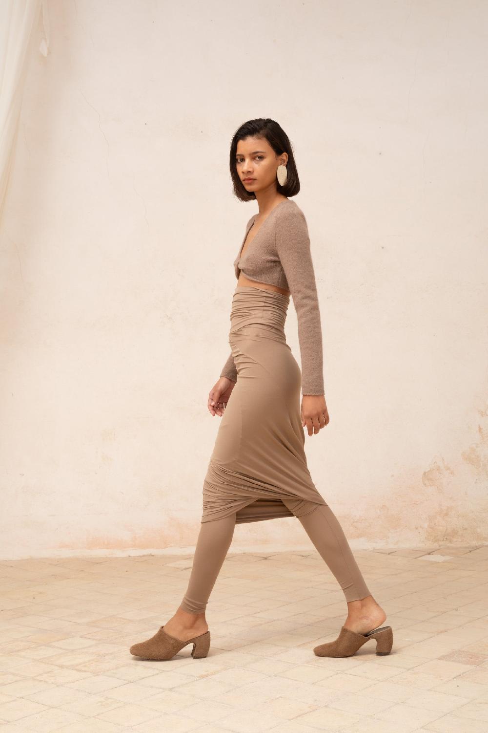 Cortana Cora Top De Alpaca Lana Merino Y Seda Cocoa