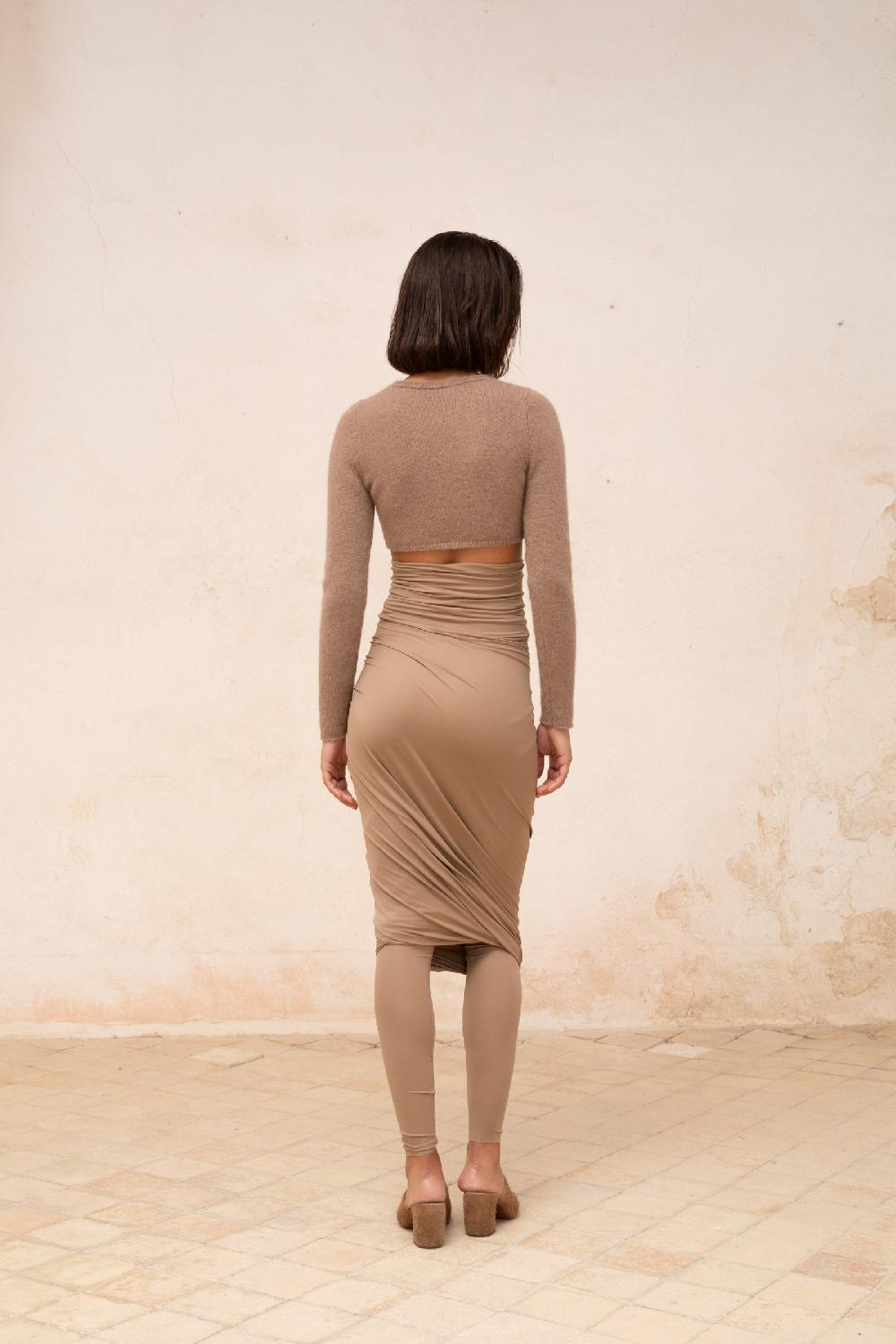 Cortana Cora Top De Alpaca Lana Merino Y Seda Cocoa