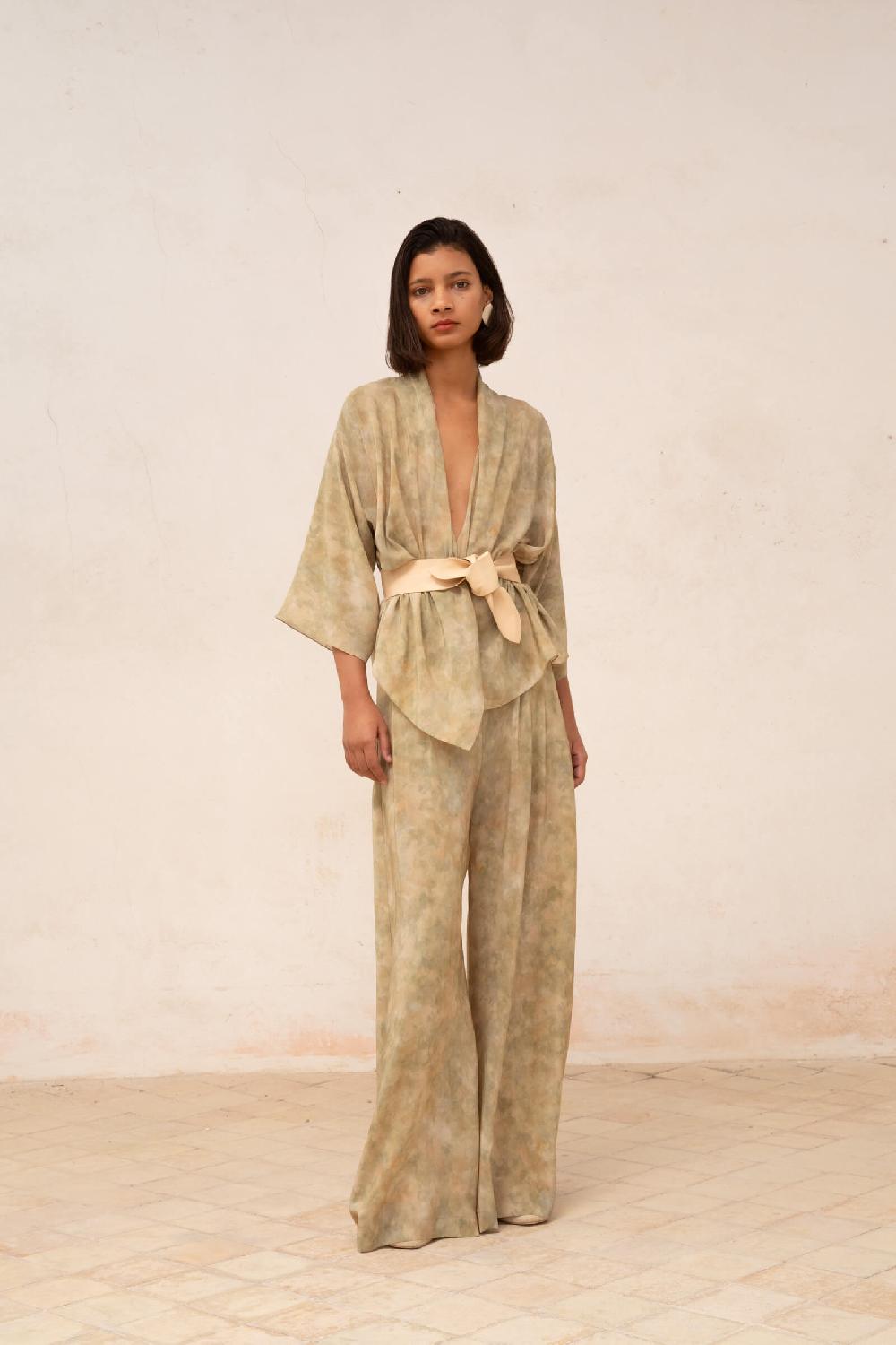 Cortana Ada Blusa En Seda Hope Print