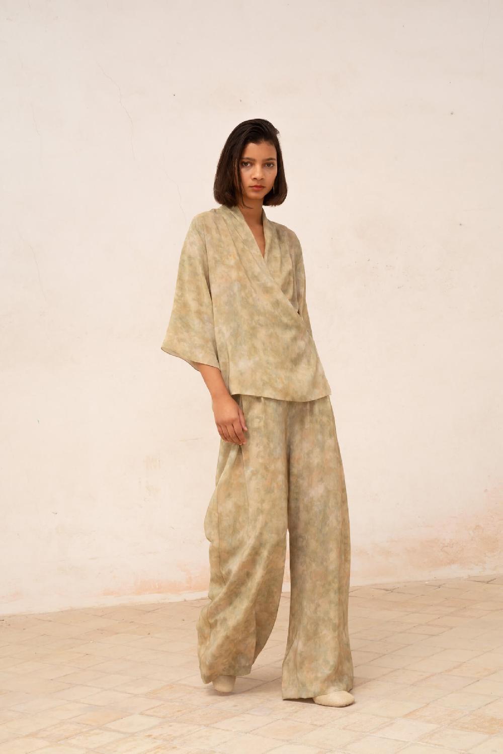 Cortana Ada Pantalon En Seda Hope Print