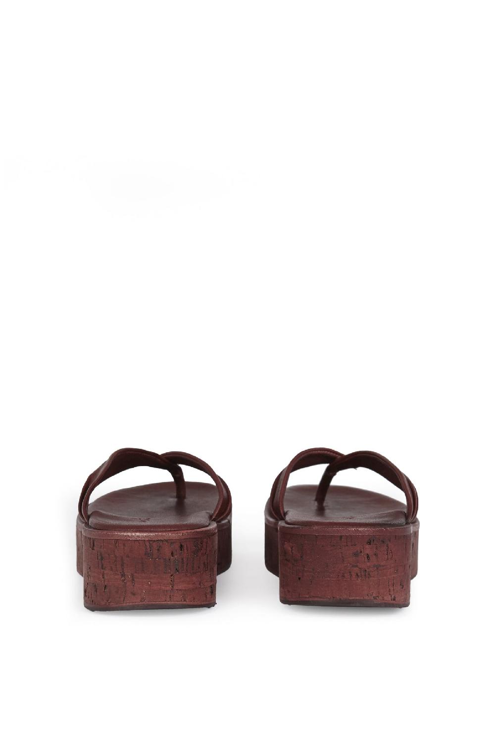 Cortana Ada Sandalia Plana Burdeos