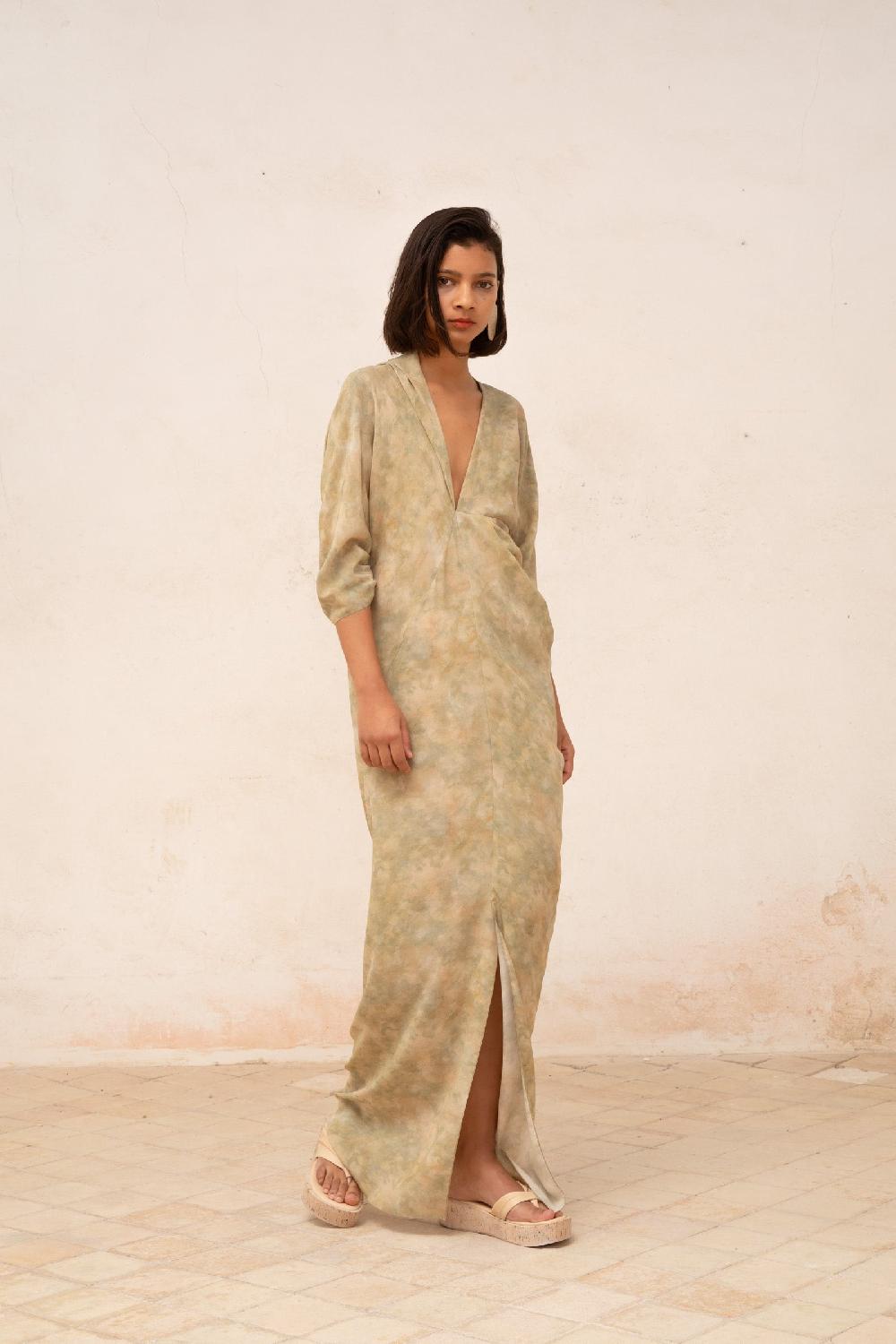 Cortana Ada Vestido En Seda Hope Print