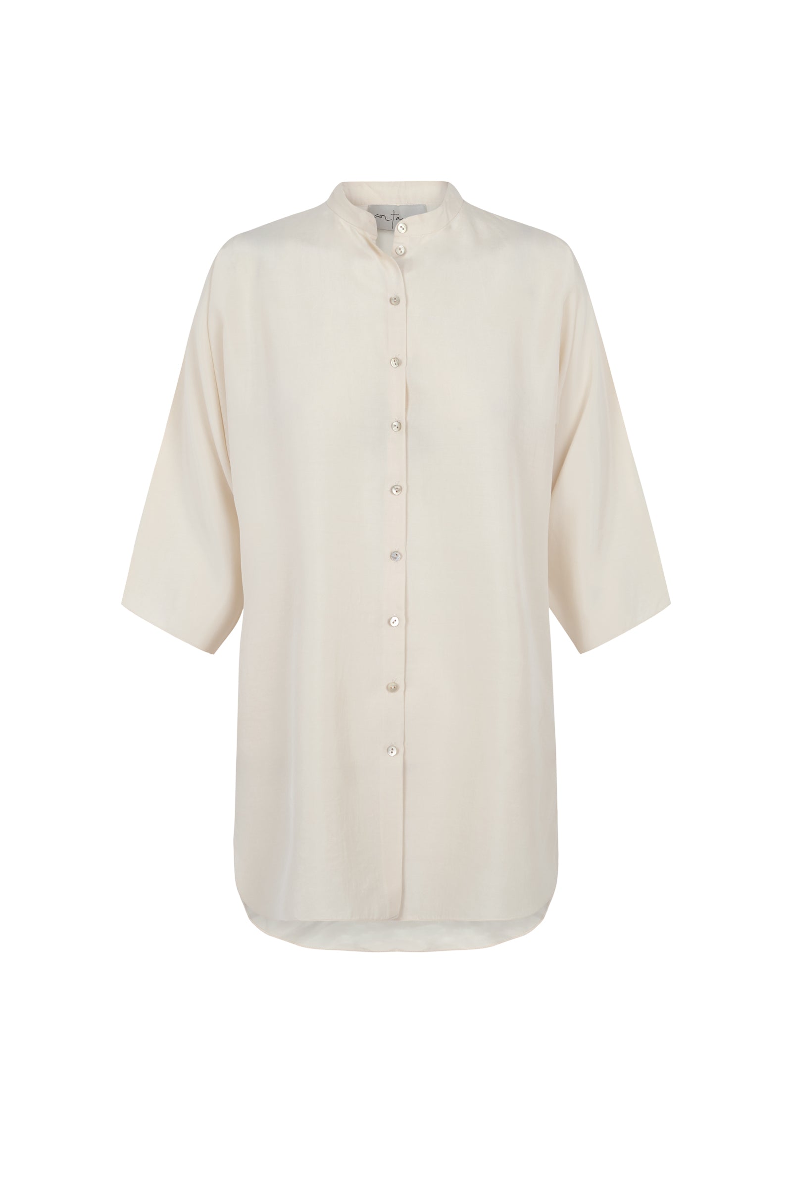 Cortana Alba camisa en seda vainilla