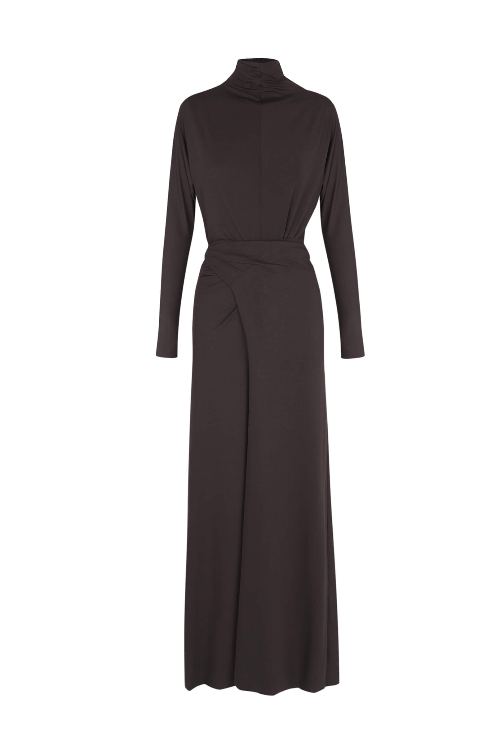 Cortana Alice vestido en cupro stretch grafito