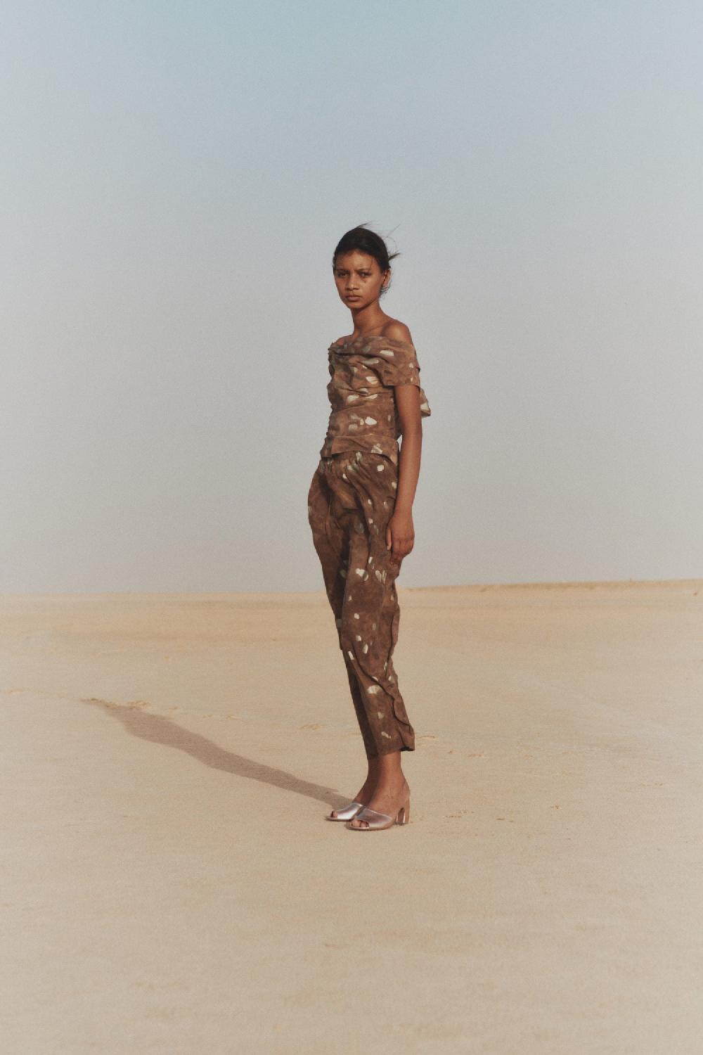 Cortana Alina Pantalón En Seda Shita Print