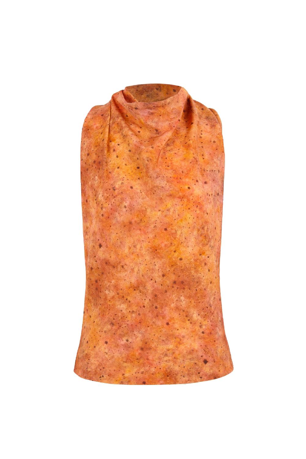 Cortana Anja top de seda sora print