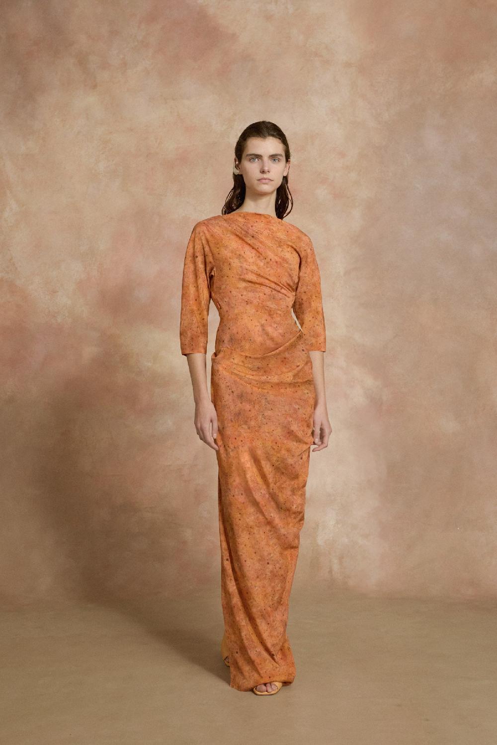 Cortana Anja Vestido De Seda Sora Print