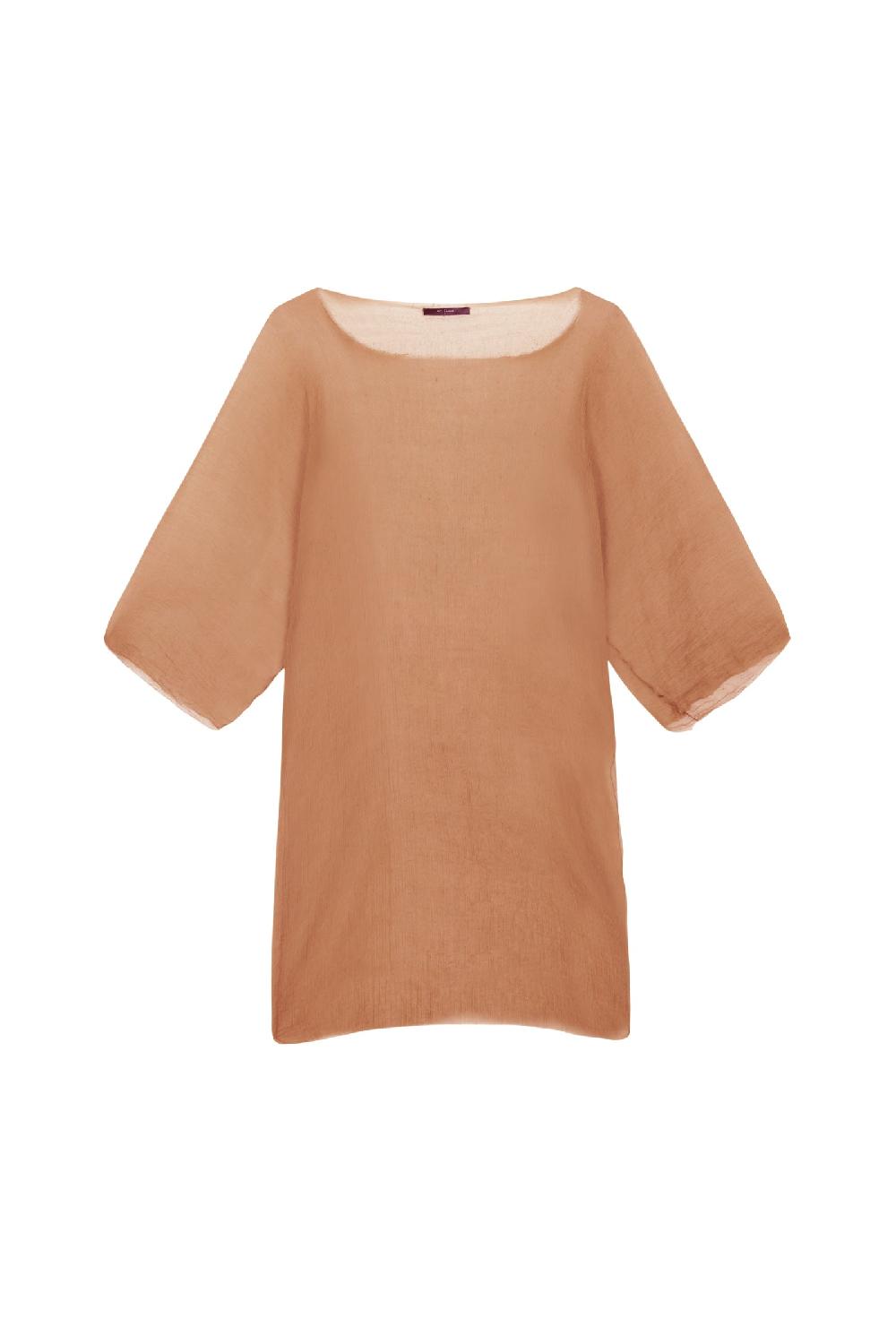 Cortana Aurora top en seda bronce