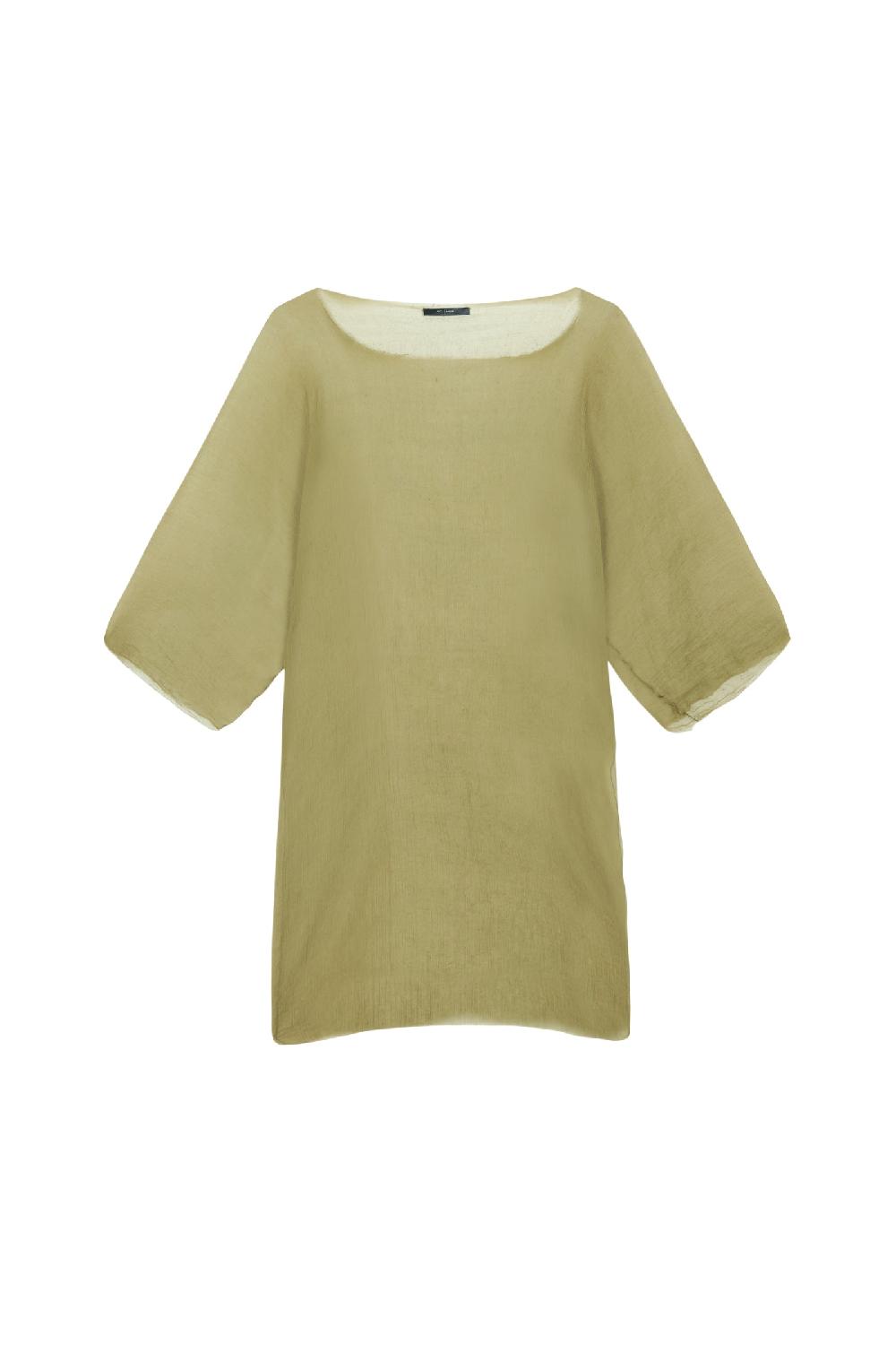 Cortana Aurora Top En Seda Pistacho