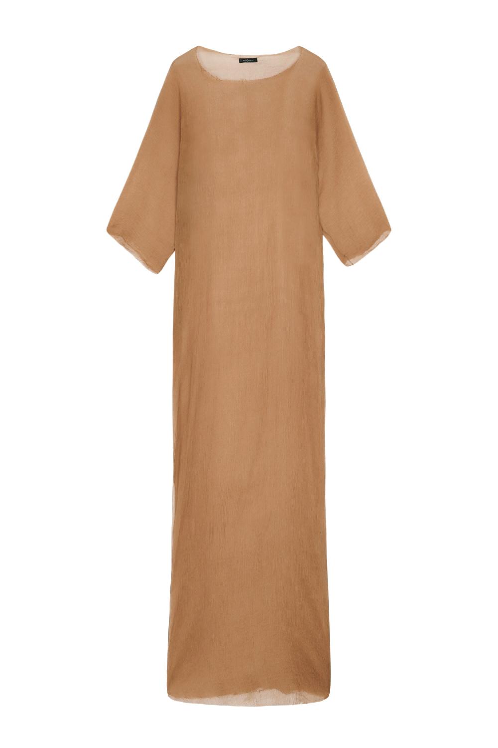 Cortana Aurora Vestido Largo En Seda Bronce