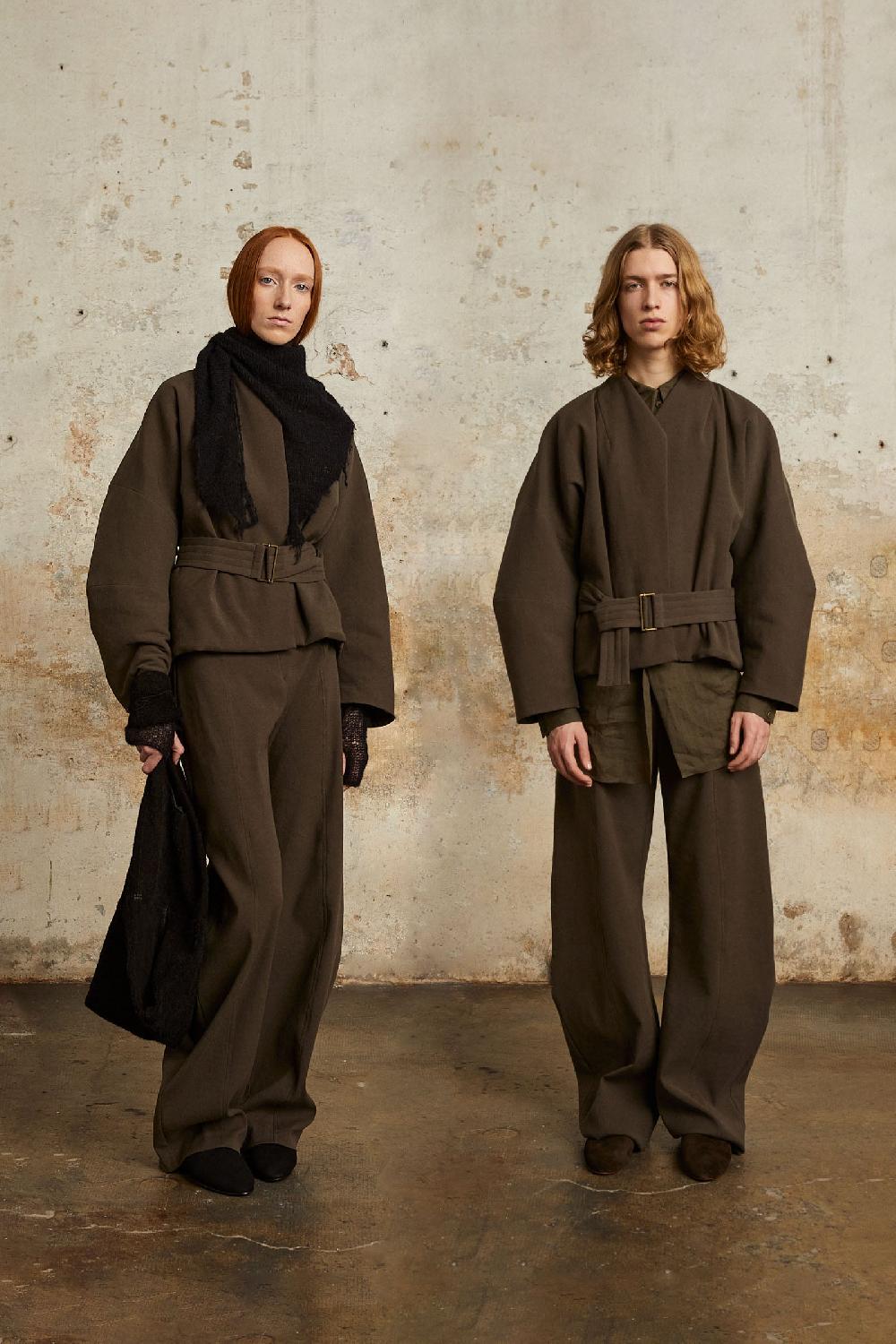 Cortana Bawa Pantalon De Talle Alto Marron