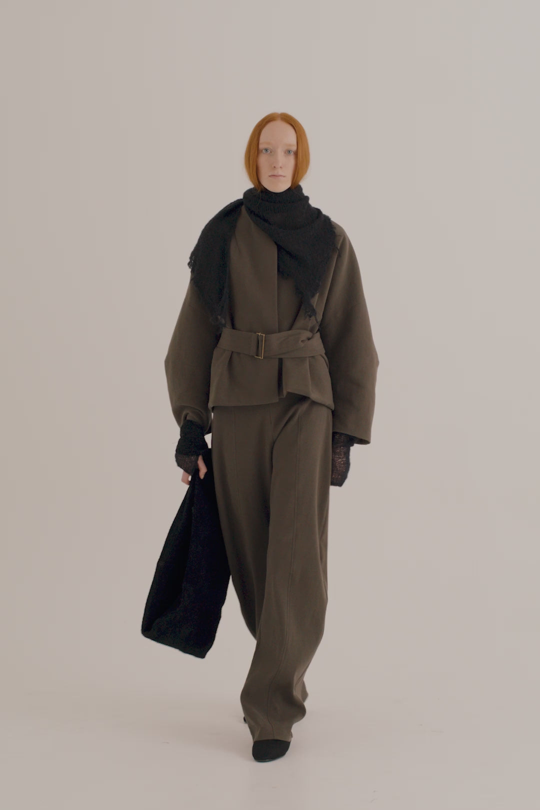 Cortana Bawa Pantalon De Talle Alto Marron