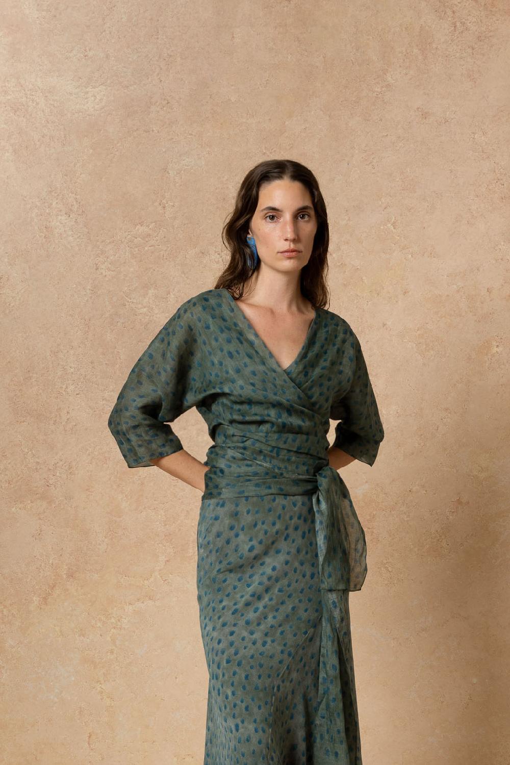 Cortana Blues Top En Ramio Ciro Print