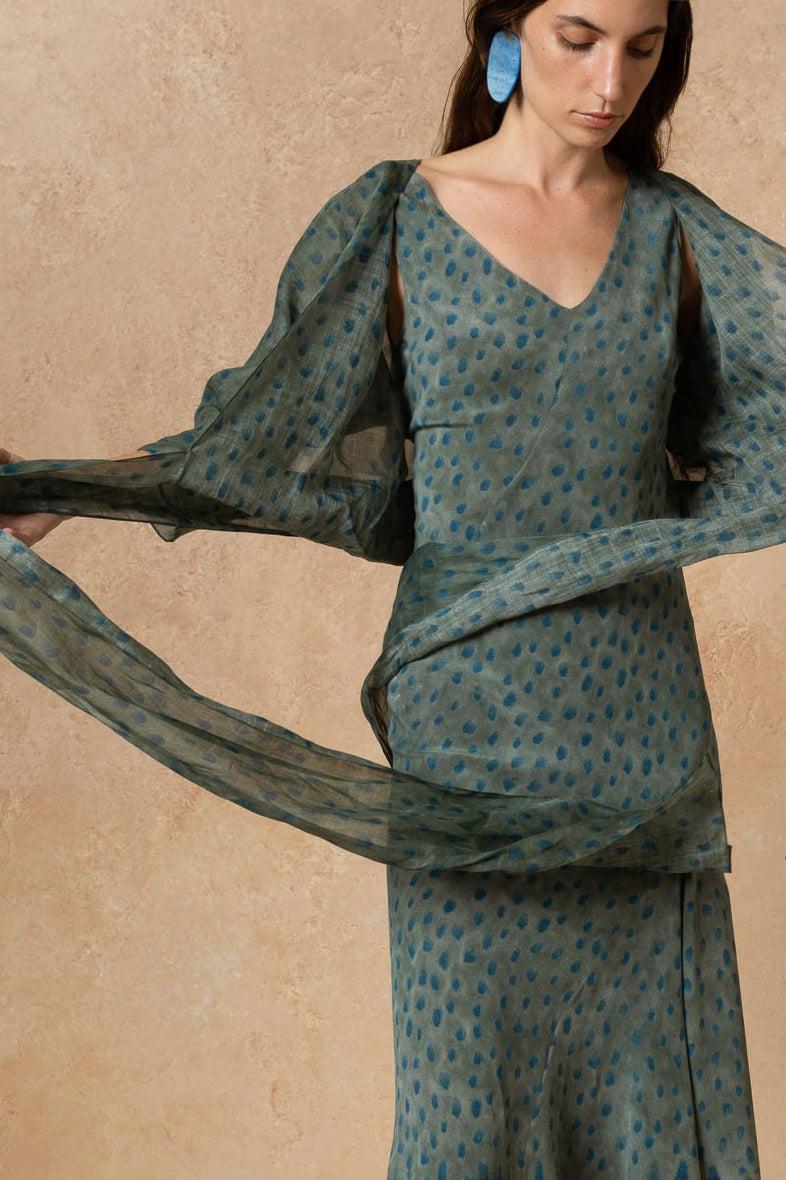 Cortana Blues Top En Ramio Ciro Print