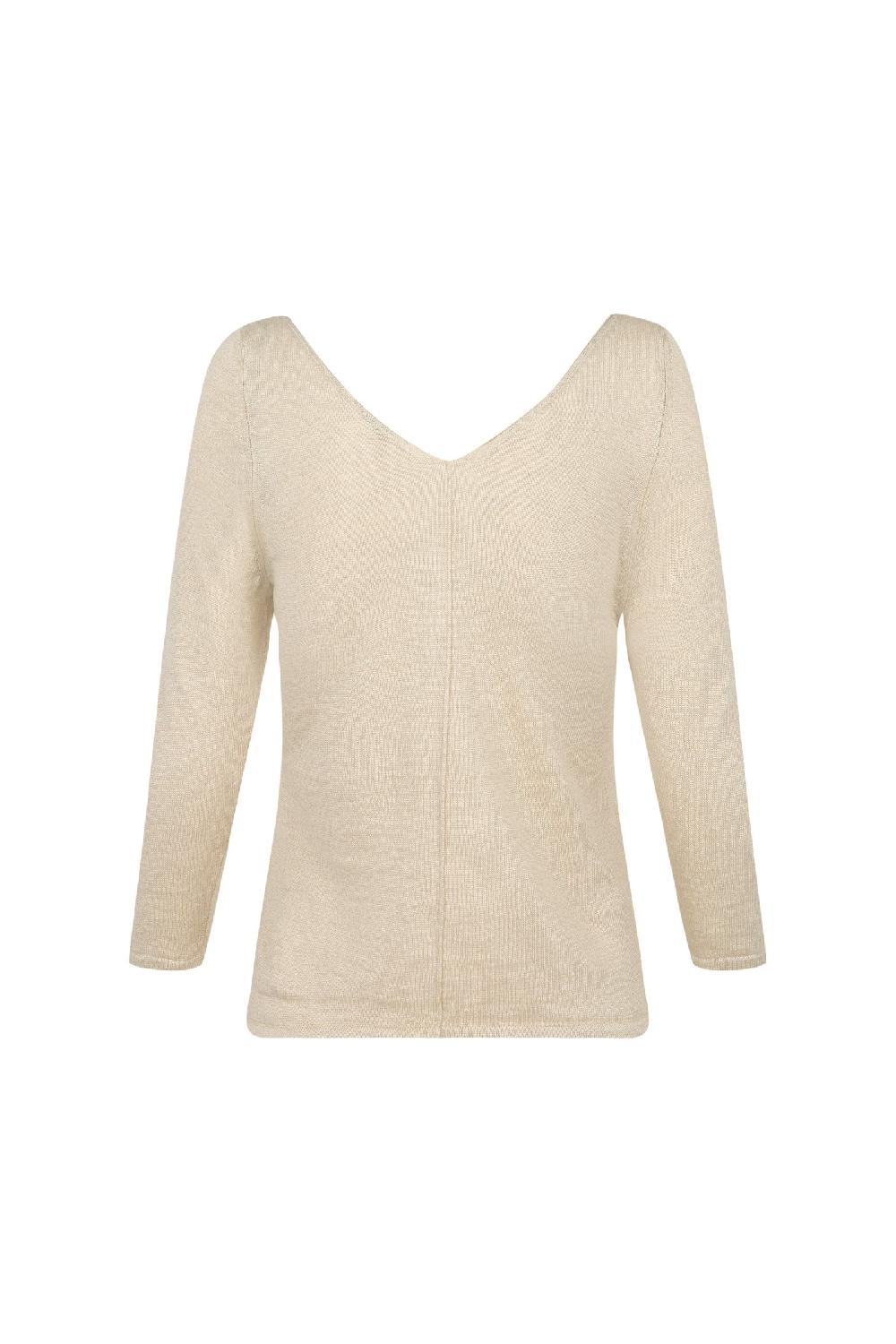 Cortana Botanica Jersey En Punto De Lino Crudo