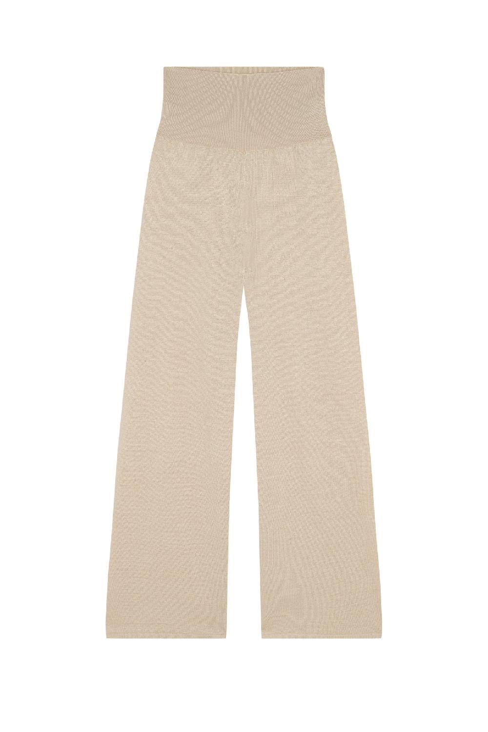 Cortana Botanica Pantalón En Punto De Lino Crudo