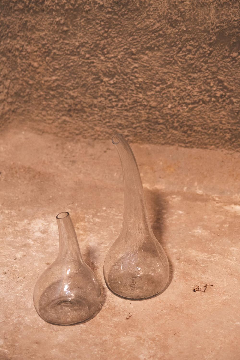 Cortana Calabaza Jarrón De Vidrio Soplado Gris