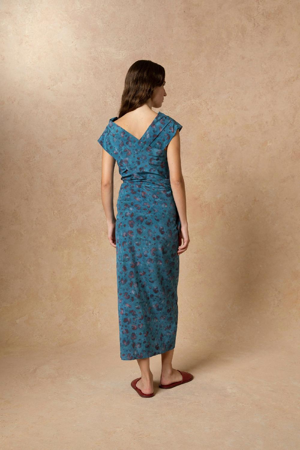 Cortana Camaron Top En Seda Stretch Isla Print