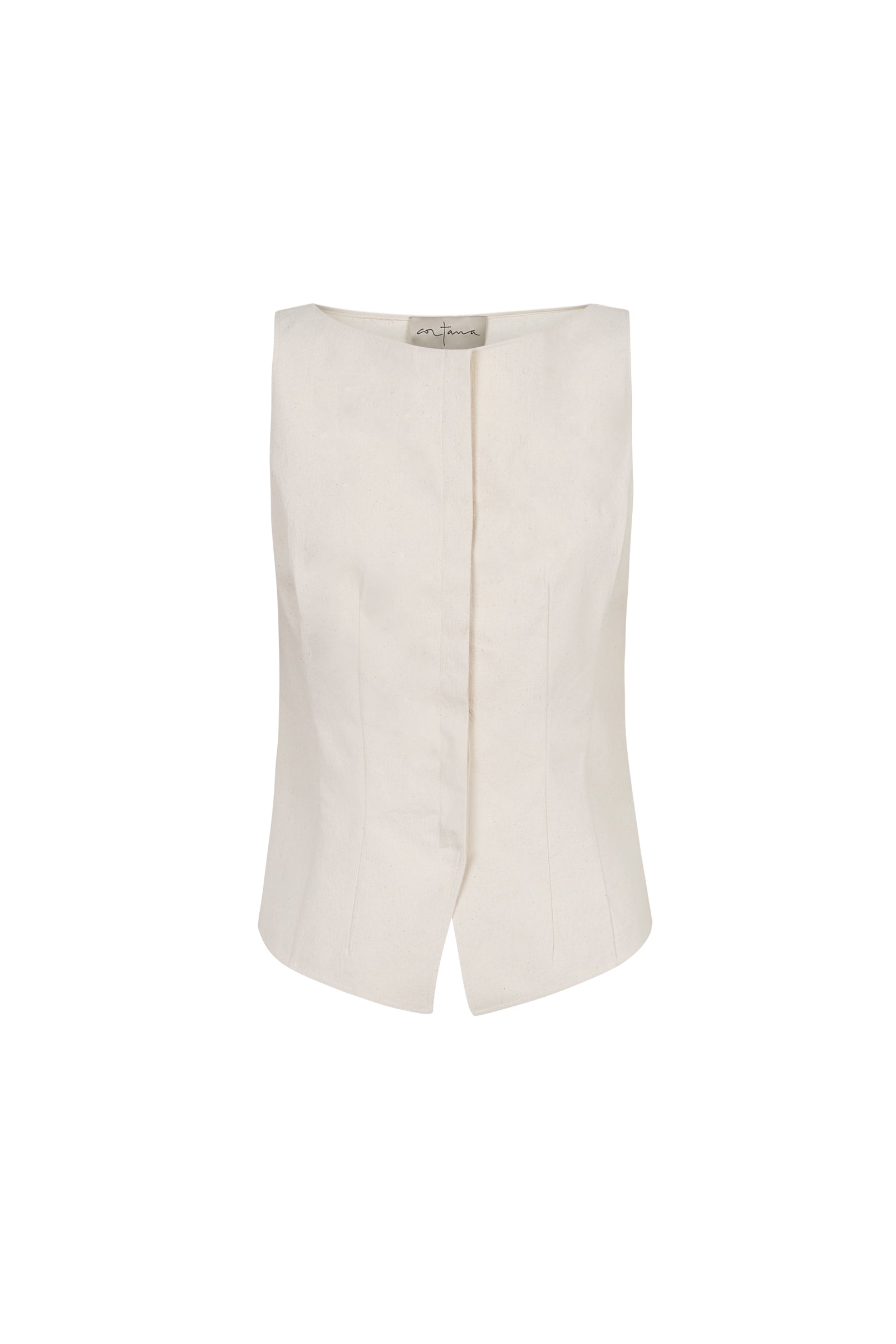 Cortana Canvas chaleco marfil