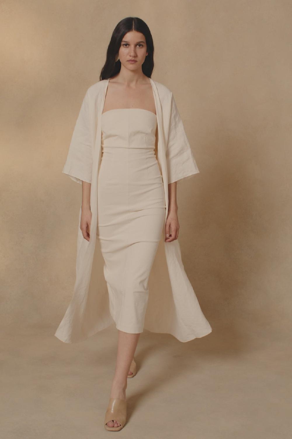 Cortana Canvas Vestido Marfil