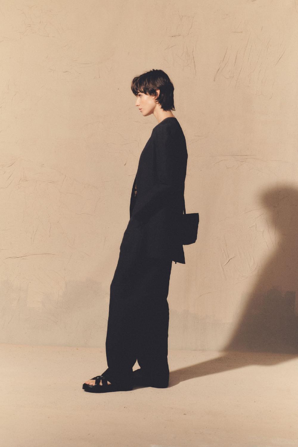 Cortana Chiara Chaqueta Cruzada Gris Humo